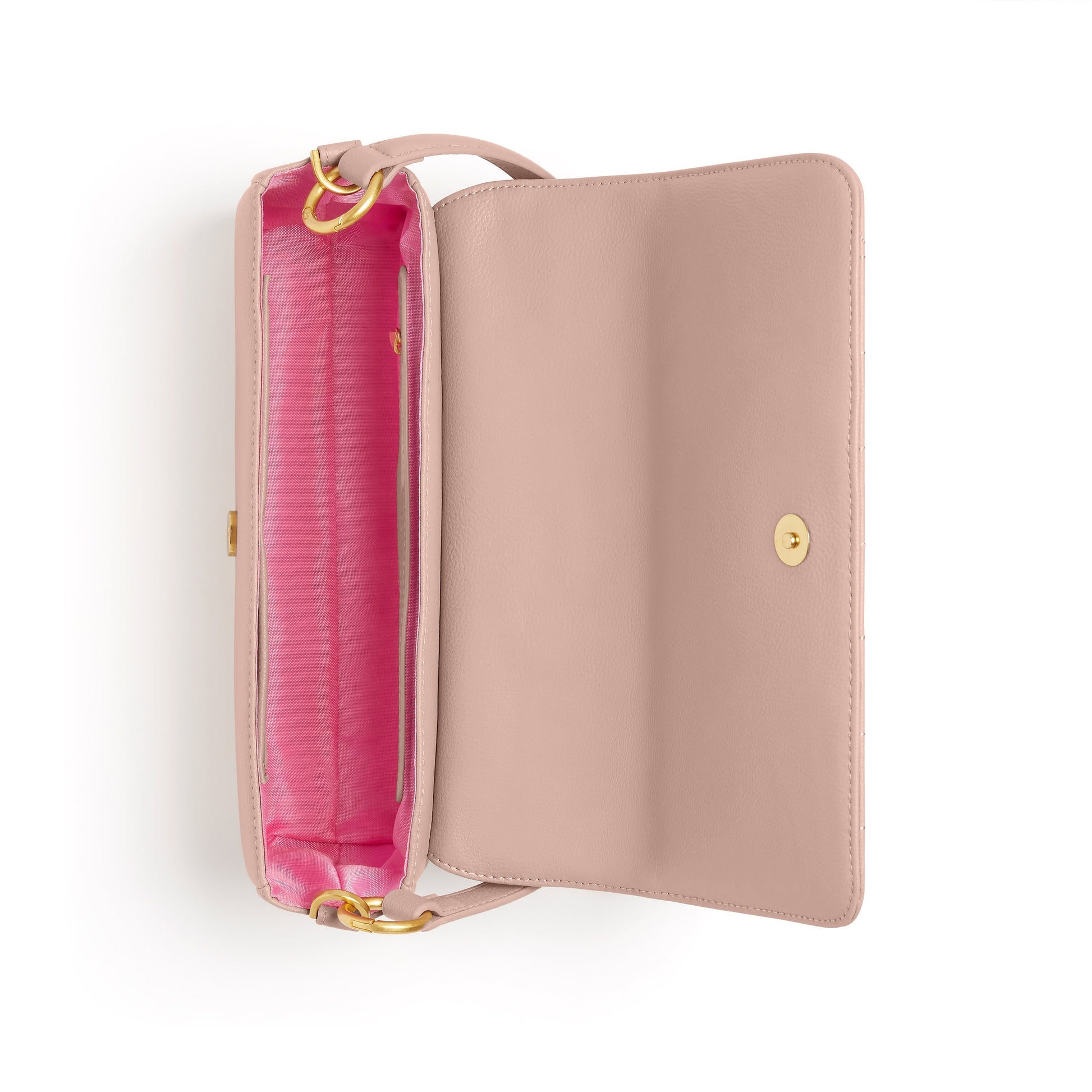 Pink Baguette Bag | Vegan Leather-4