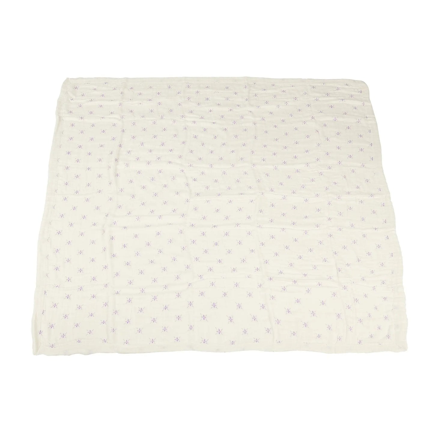 Lavender Flower and White Bamboo Muslin Newcastle Blanket Newcastle Classics