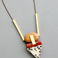 Pendant Necklace | Geometric Jasper + Dalmatian David Aubrey Jewelry