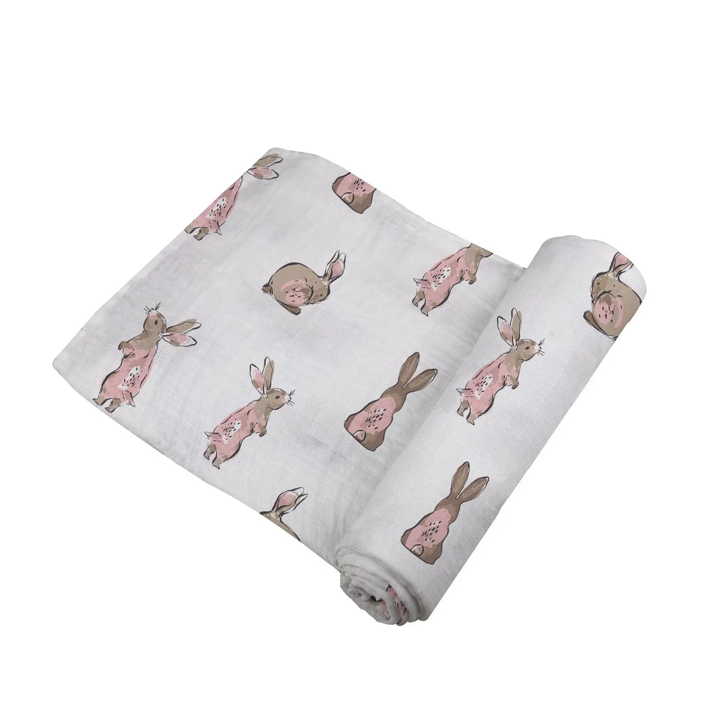 Powder Pink Bunnies Swaddle Newcastle Classics