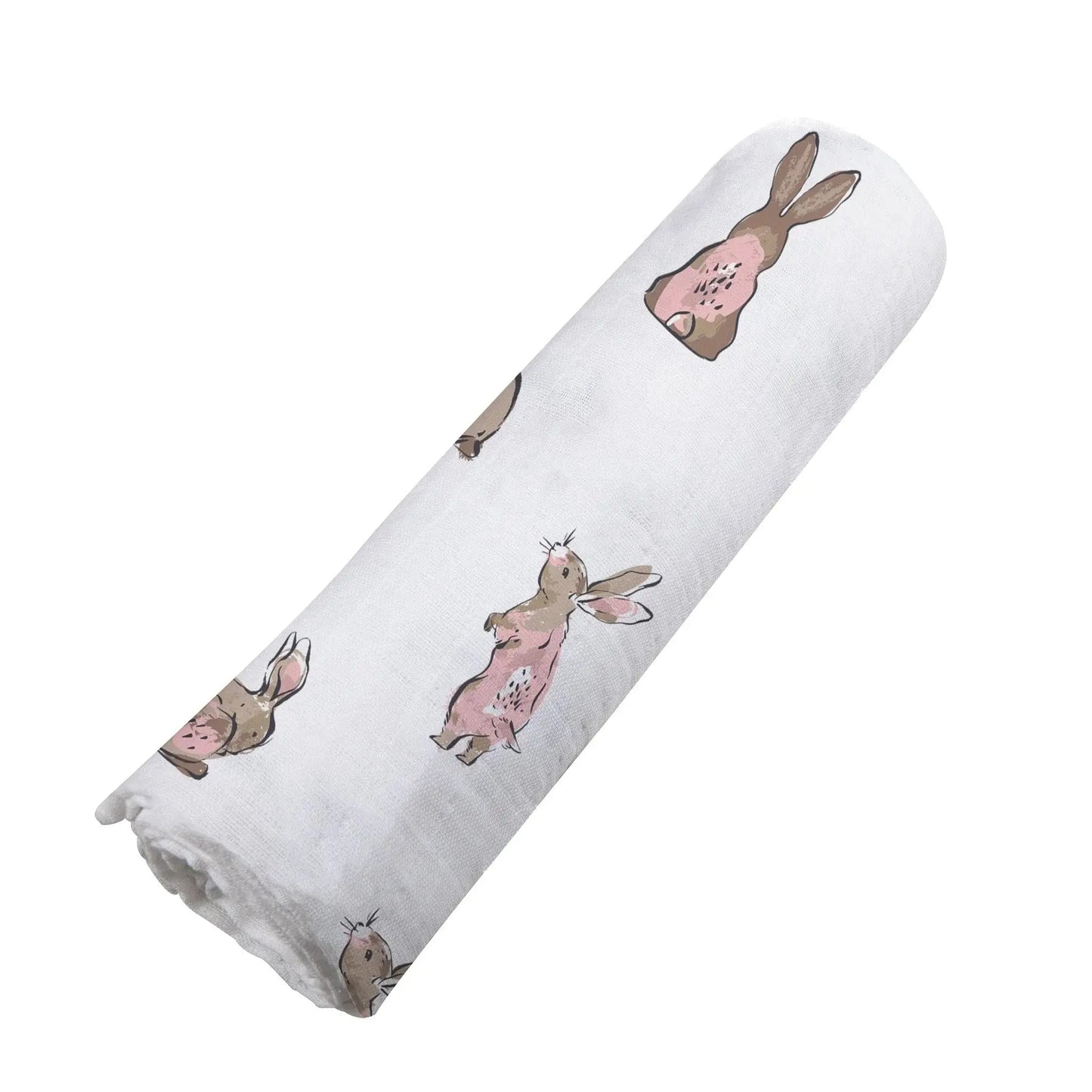 Powder Pink Bunnies Swaddle Newcastle Classics