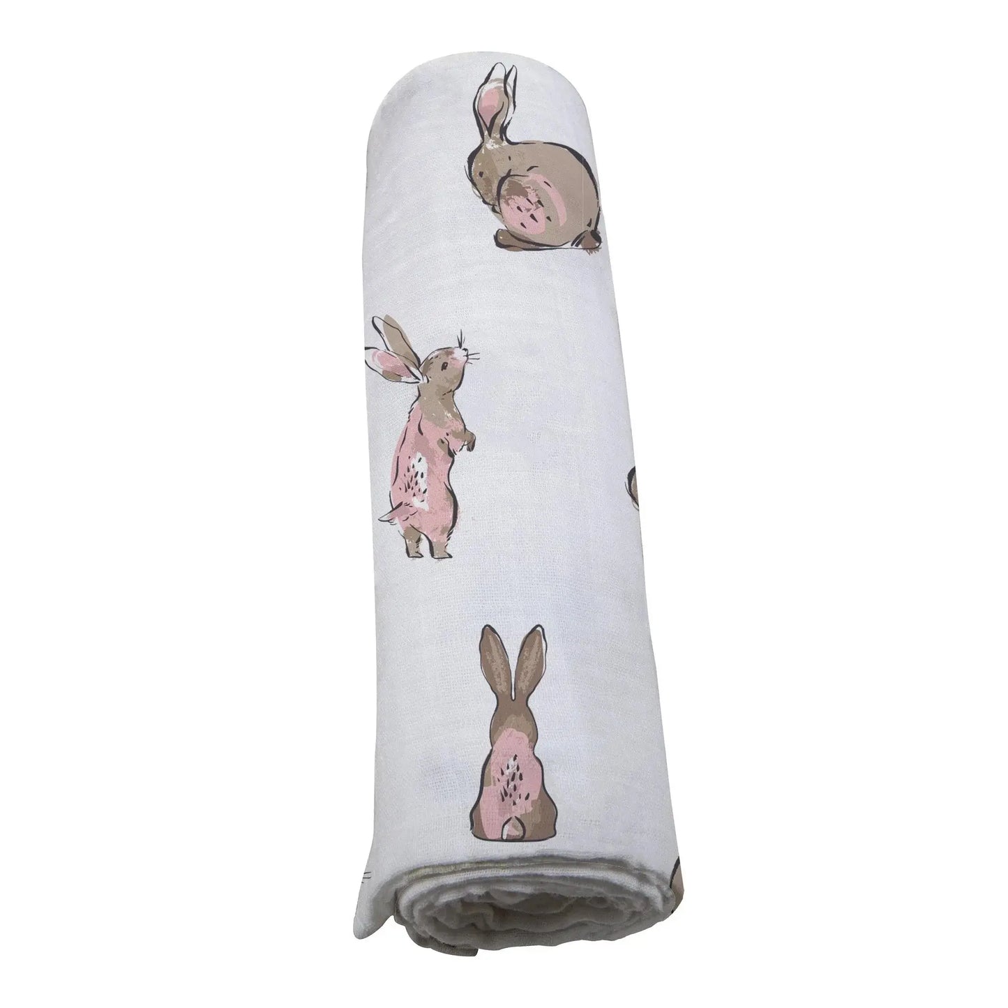 Powder Pink Bunnies Swaddle Newcastle Classics