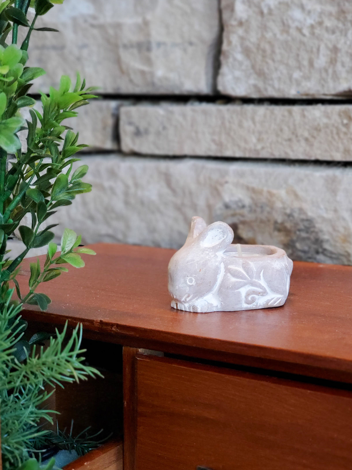 Tea Light Candle Holder | Terracotta Rabbit-1