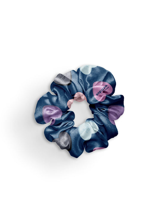 Recycled Scrunchie in Navy-0