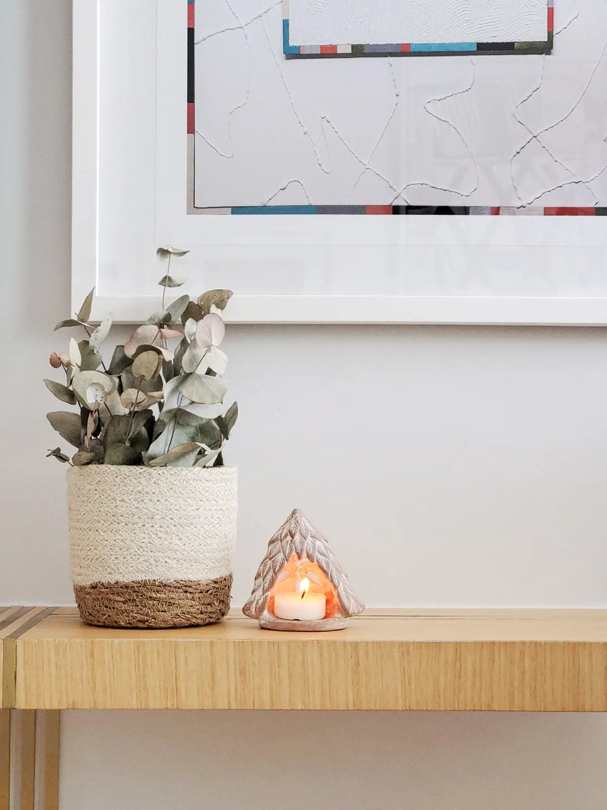 Terracotta Tea Light Candle Holder - Tree KORISSA