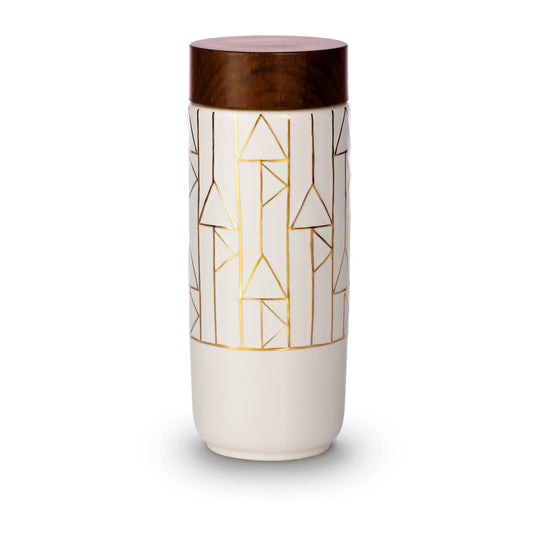 Ceramic Travel Mug | The Alchemical Signs - Hand Painted Gold (12 oz)-2
