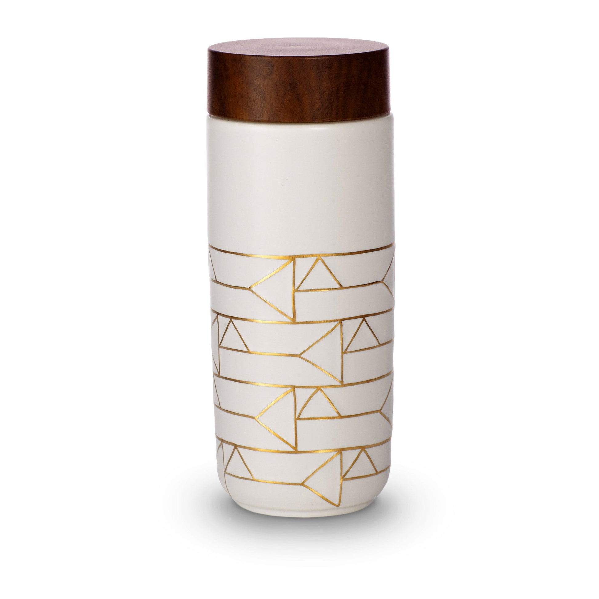 Ceramic Travel Mug | The Alchemical Signs - Hand Painted Gold (12 oz)-3