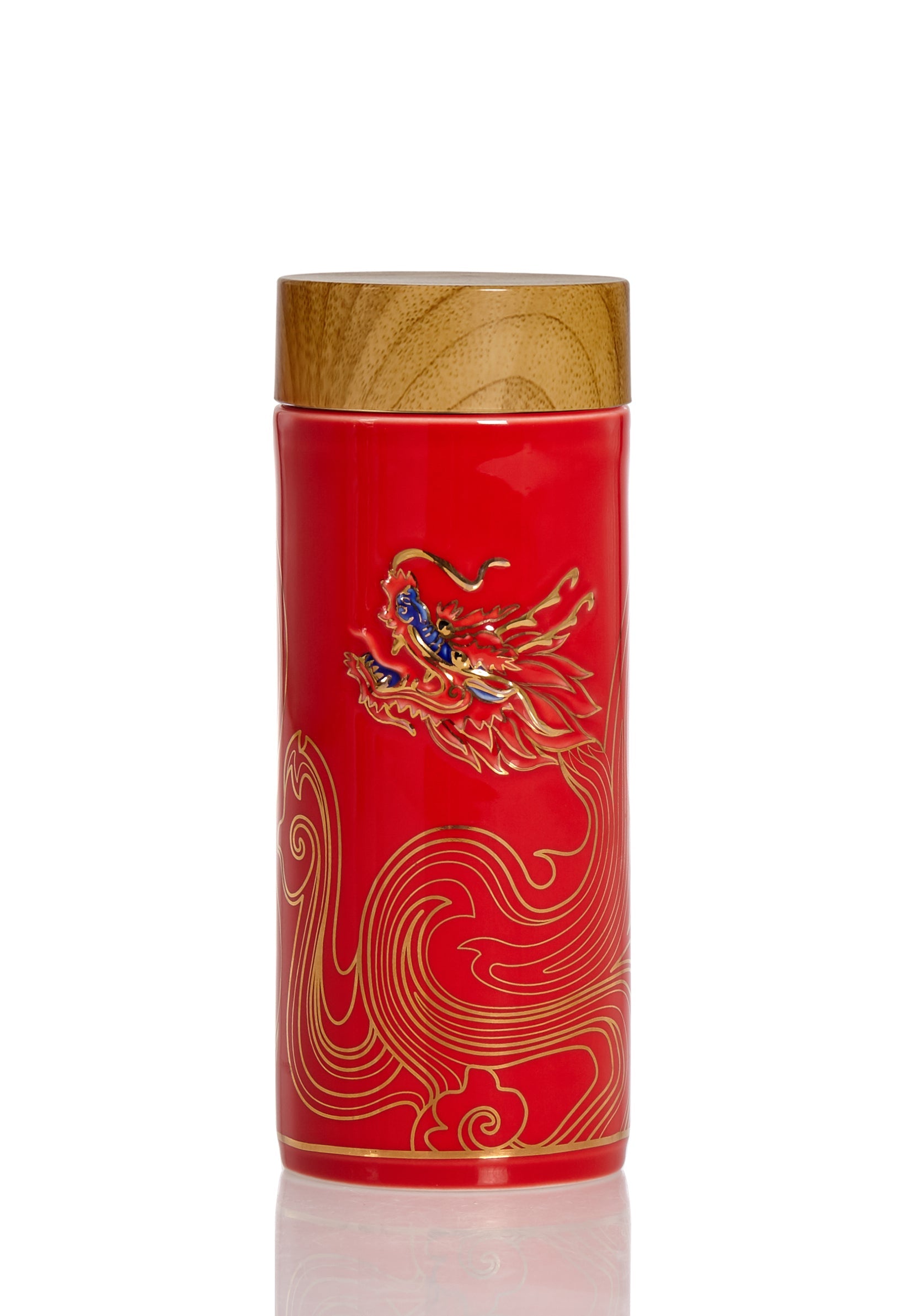 Purifying Water Bottle / Travel Mug (12 oz) | Vibrant Dragoncloud - Ceramic-1