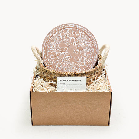 Bread Warmer & Basket - Garden Round-0
