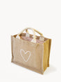 Jute Canvas Gift Bag - Love-0