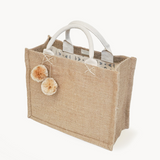 Gift & Market Tote Bag | Pompom (10” H x 12.5”W x 6”D)