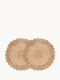 14" Placemat (Set of 2) | Jute Flower -0