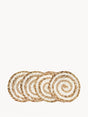 Kata Spiral Drink Coaster - Natural (Set of 4)-0