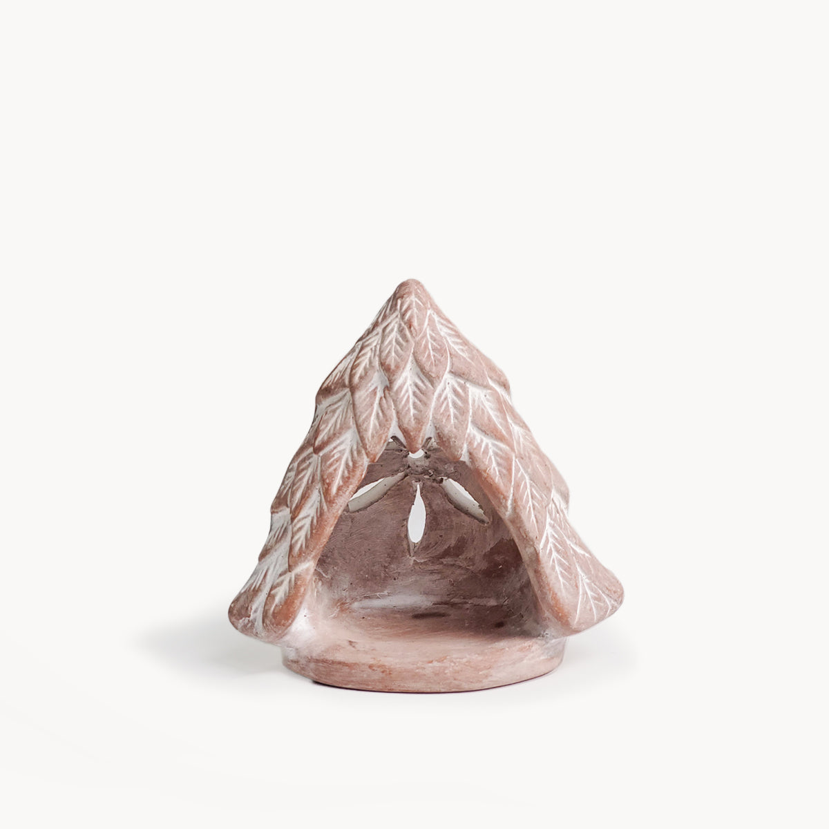 Terracotta Tea Light Candle Holder - Tree