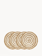Kata Spiral Coaster Trivet - Natural (Set of 4)-0
