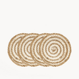 Kata Spiral Coaster Trivet - Natural (Set of 4)