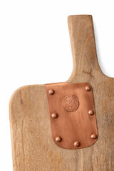 Vintage Inspired Wooden Charcuterie Board with Handmade Copper Details