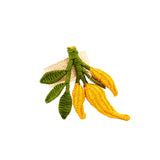 Yellow Chili Pepper Woven Napkin Rings (Set of 4)