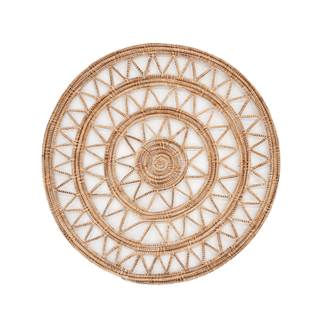 Roda Woven Palm Fiber Placemat - Natural (Set of 2) - Sumiye Co