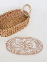 Bread Warmer & Basket - Tree of Life Oval-3