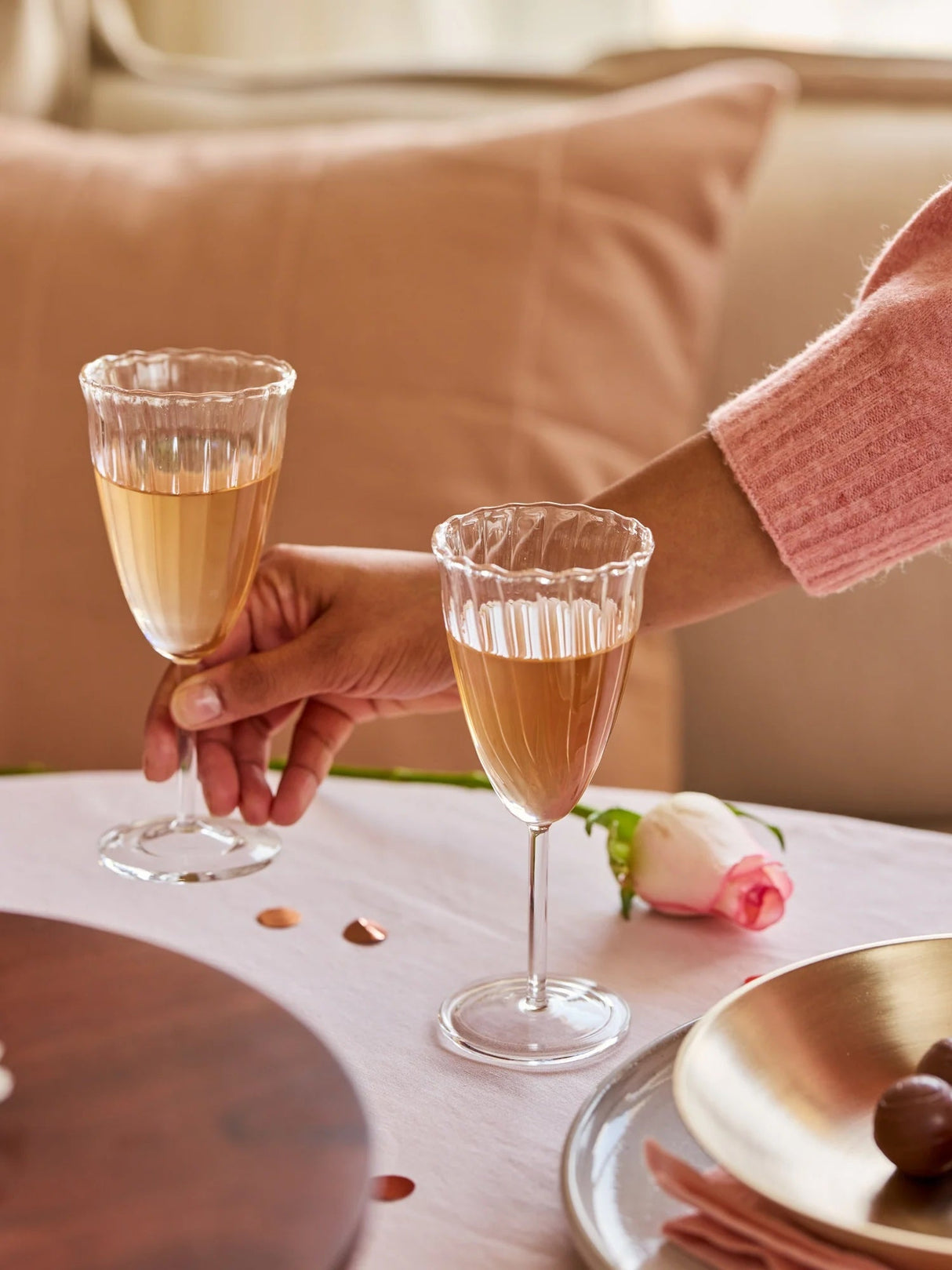 Kira Stemware Champagne Flutes - Set of 2