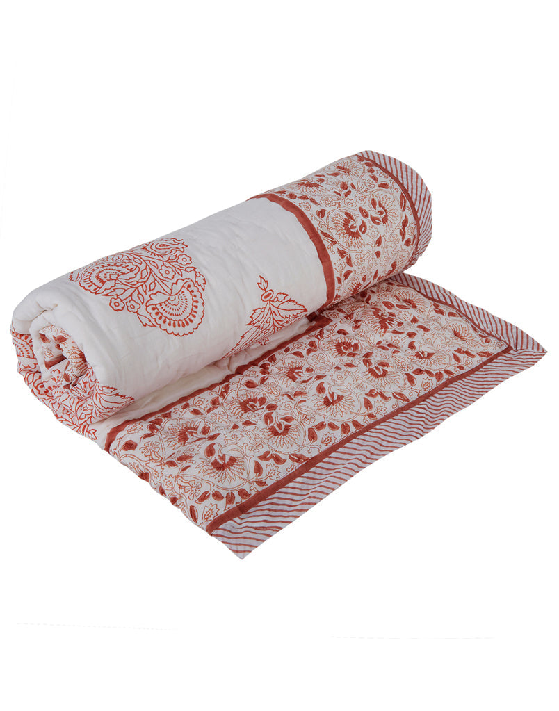 TWIN PINK CITY COTTON QUILT-3