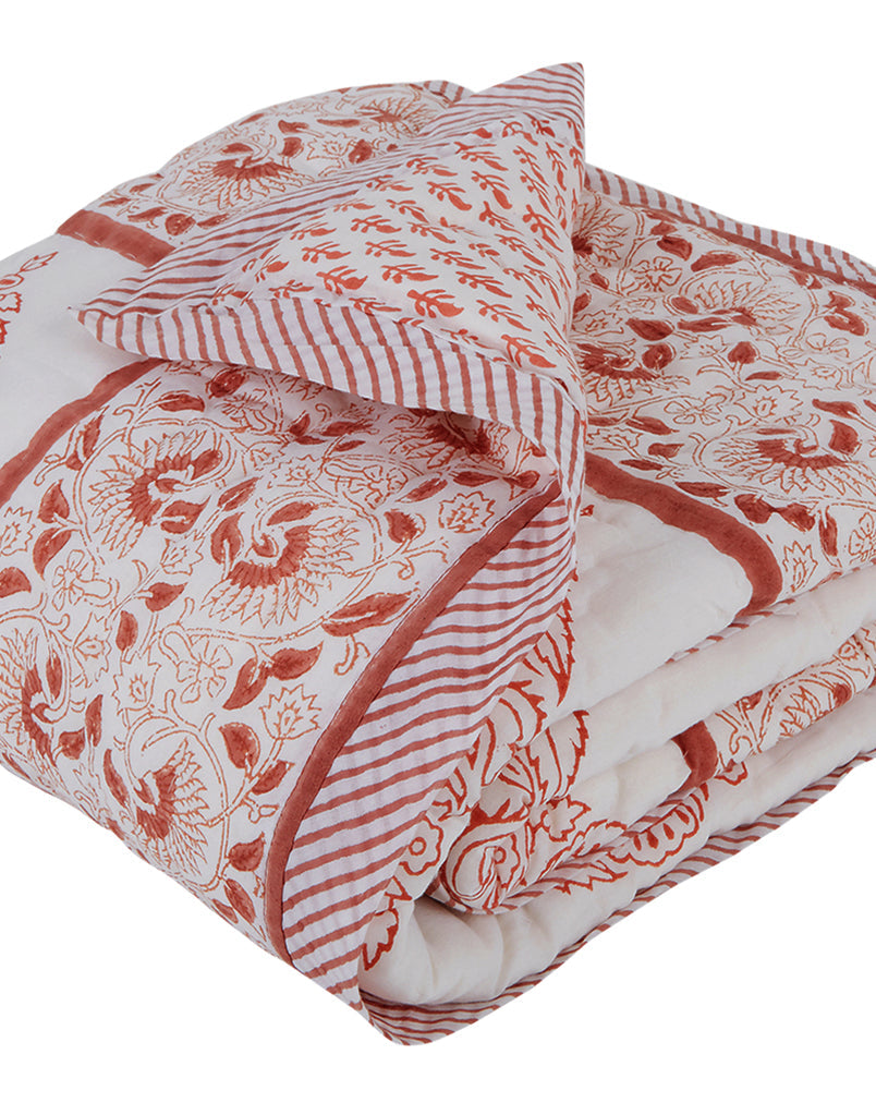 TWIN PINK CITY COTTON QUILT-4