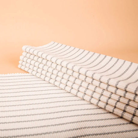 Grey Rangi Placemats (Set of 4) 100% Organic Cotton | Handmade in Kenya - Sumiye Co