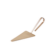 Bronze cake server with a handle on a white background