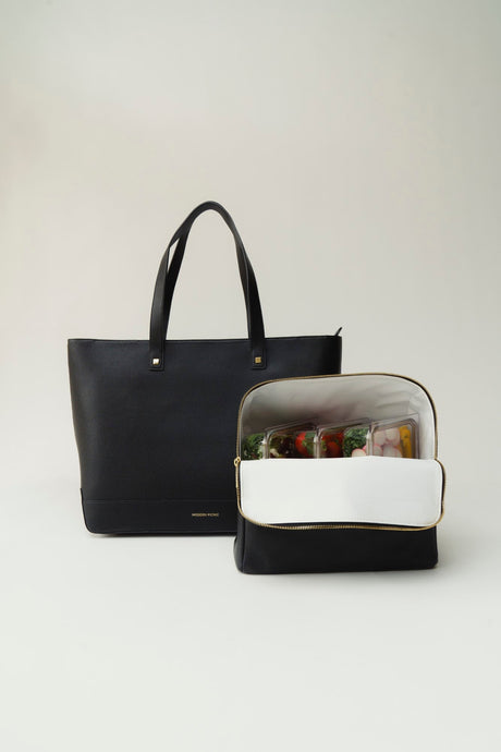 The Tote - Black | Designer Lunch Bags & Totes - Sumiye Co