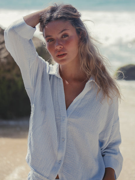 Echo Mini Shirt - Baby Blue - Sumiye Co