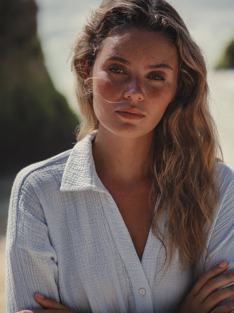 Echo Mini Shirt - Baby Blue - Sumiye Co