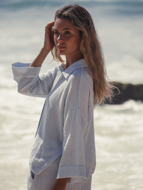 Echo Mini Shirt - Baby Blue - Sumiye Co