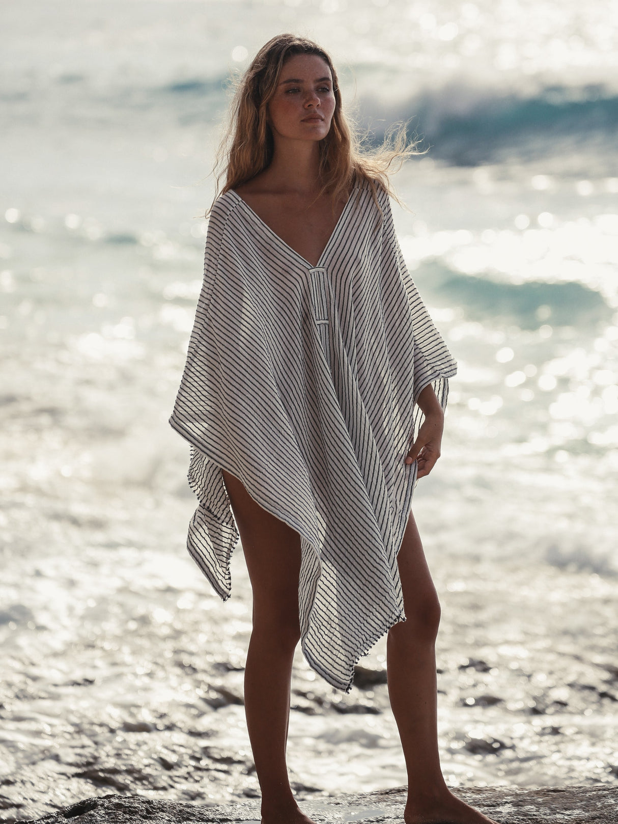 Ava Kimono - Black Stripes - Sumiye Co