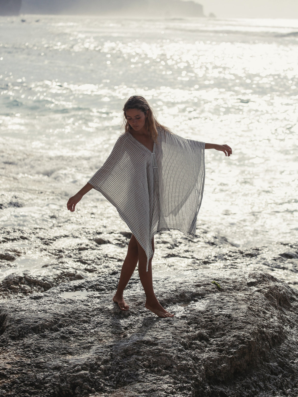 Ava Kimono - Black Stripes - Sumiye Co