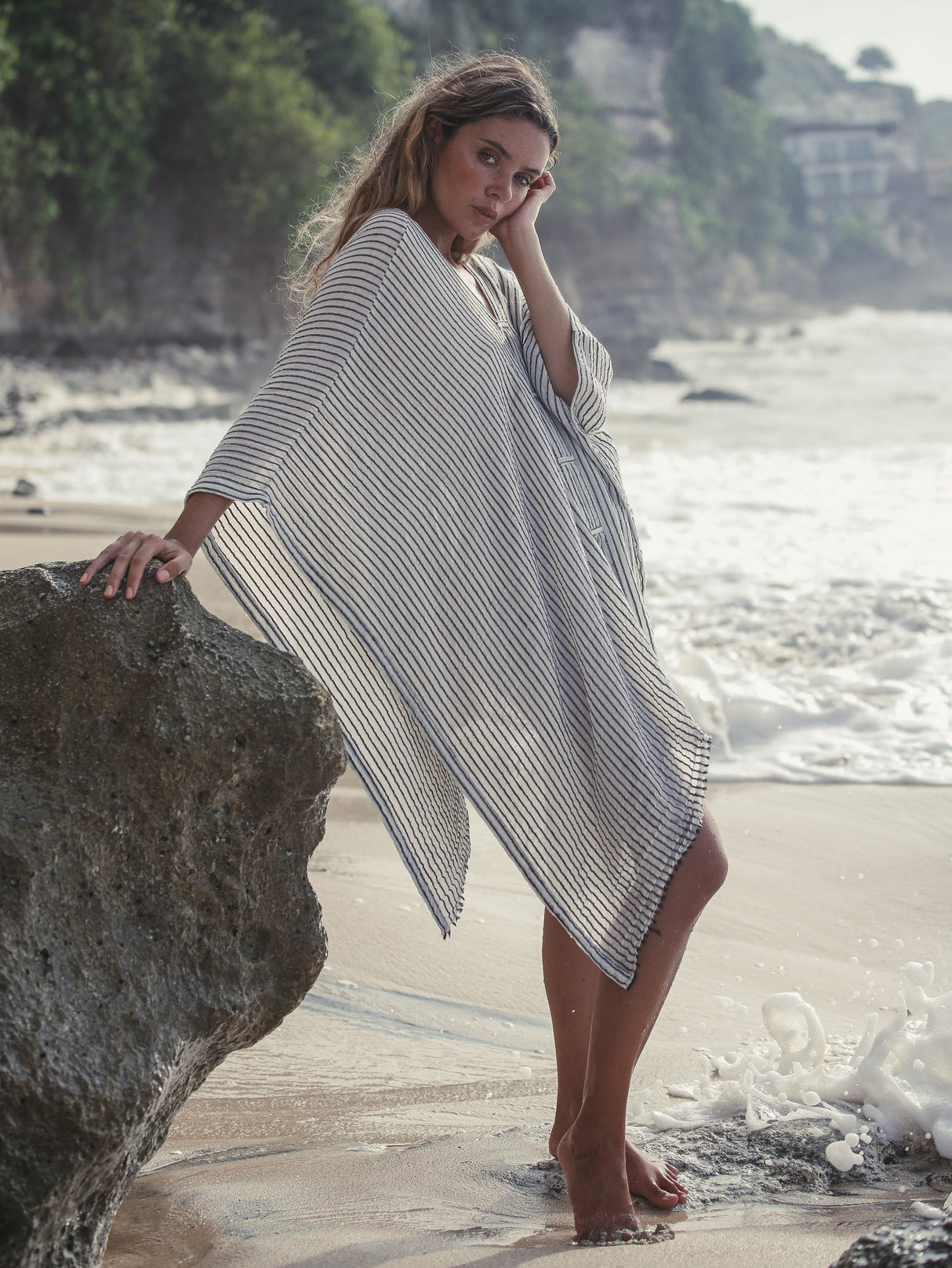 Ava Kimono - Black Stripes - Sumiye Co