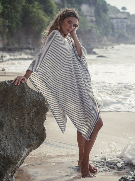 Ava Kimono - Black Stripes - Sumiye Co
