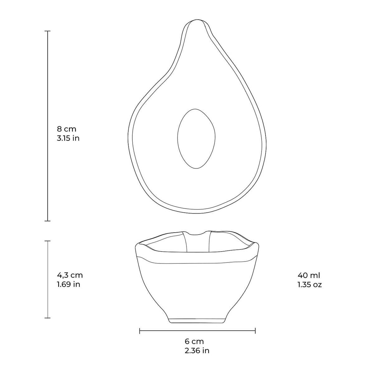 Teardrop Set of 6