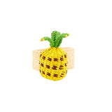 Pineapple Woven Napkin Rings (Set of 4)