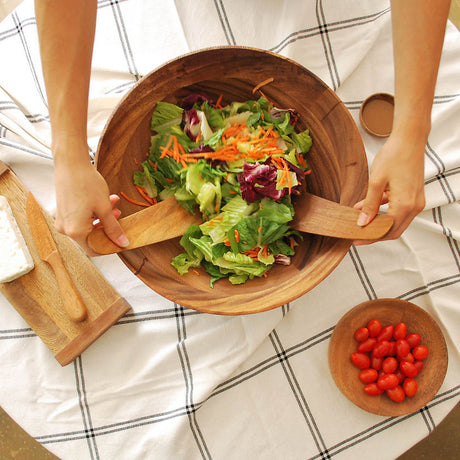 Rosa Morada Wood Salad Servers - Sumiye Co
