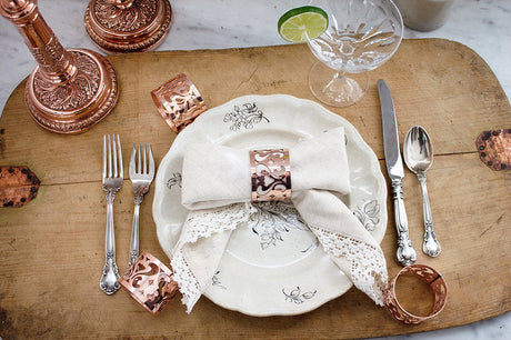 Copper Napkin Rings set/4 | Vintage Inspired - Sumiye Co