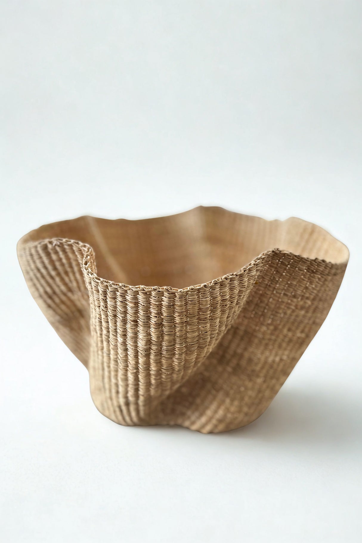Handwoven Wave Basket - Natural