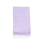 Purple and white checkered cloth napkin 