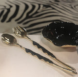 Ruffled Salad Server Silver