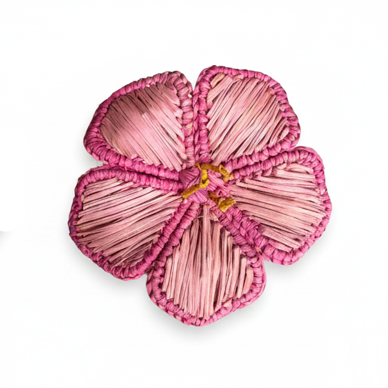 Hibiscus 3D Woven Napkin Rings (Set of 4)