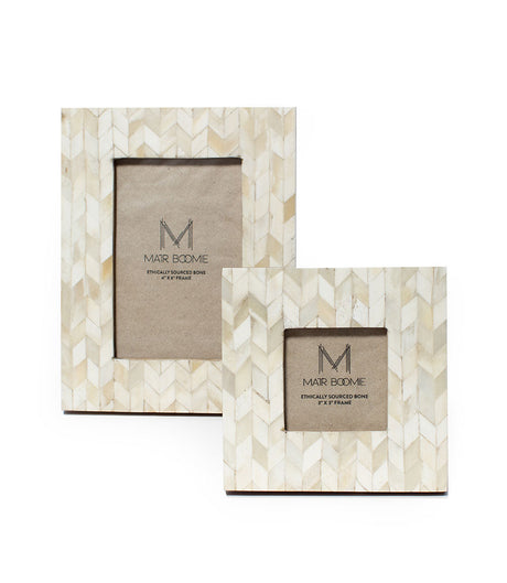 Artemis 3x3 Picture Frame - Handcrafted Bone - Sumiye Co