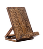 Aranyani Tree of Life Book Holder Tablet Stand - Hand Carved Wood - Sumiye Co