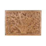 Aranyani Tree of Life Jewelry Box With Tray - Hand Carved Wood by Matr Boomie - Sumiye Co