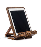 Aranyani Tree of Life Book Holder Tablet Stand - Hand Carved Wood by Matr Boomie - Sumiye Co
