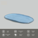 Shallow Organic Oval Platter Small Set of 4